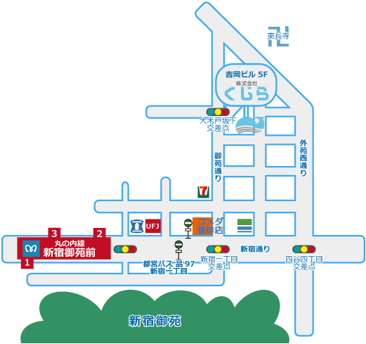 くじらの周辺地図